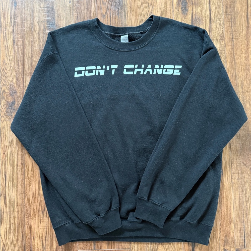 Unisex Don’t Change, Evolve—Black Crewneck Sweatshirt